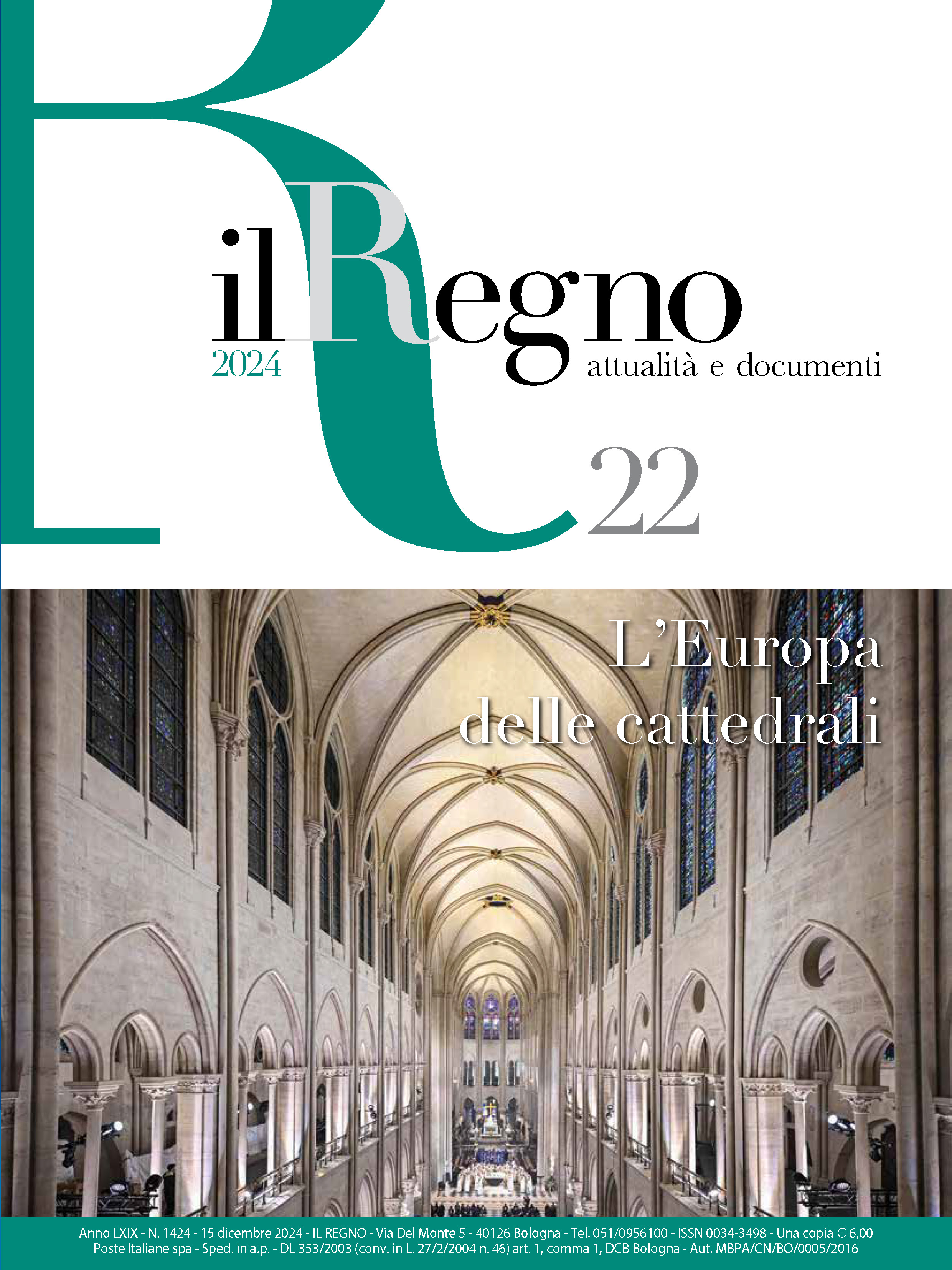 Copertina di Attualità Anno 2024 Numero 22