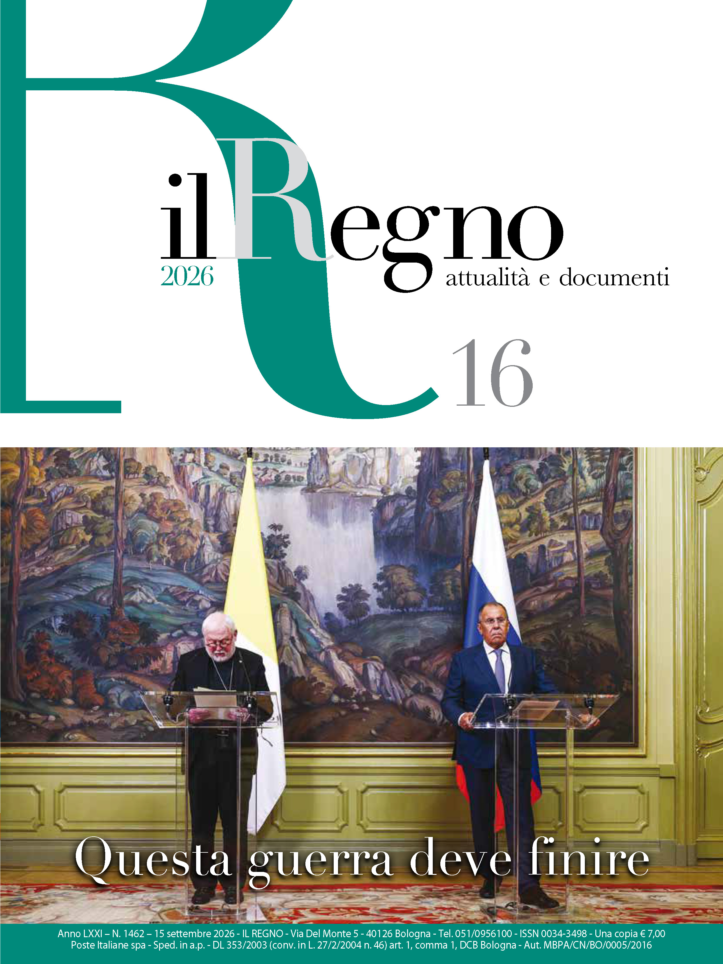 Copertina di Attualità Anno 2026 Numero 16